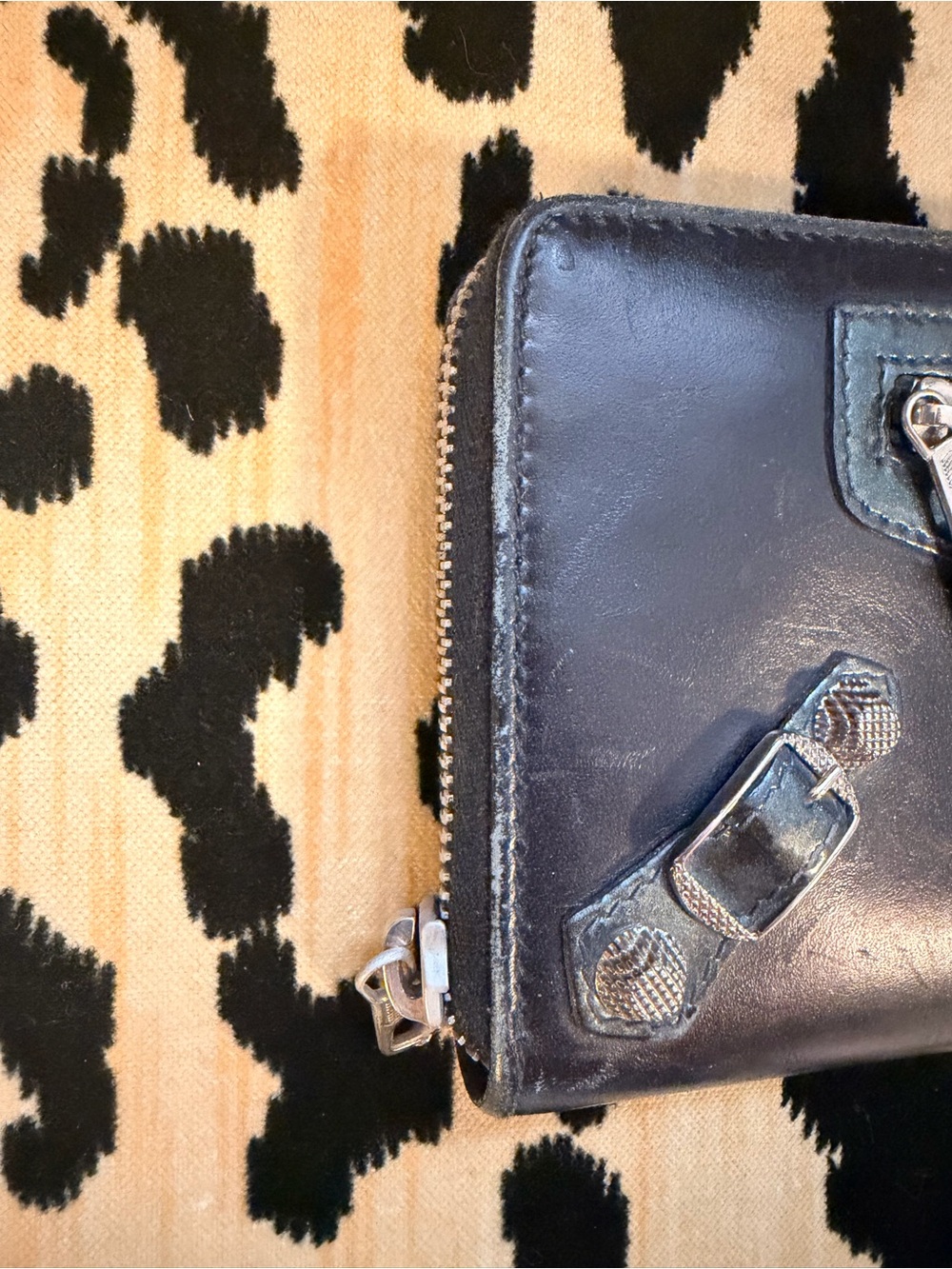 Balenciaga navy metallic continental wallet - Picture 3 of 5